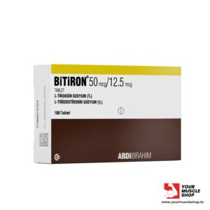 bitiron – [ t3 liothyronine 12.5mcg / t4 thyroxine 50mcg mix ] – abdiibrahim pharma [ 100 tablets ]
