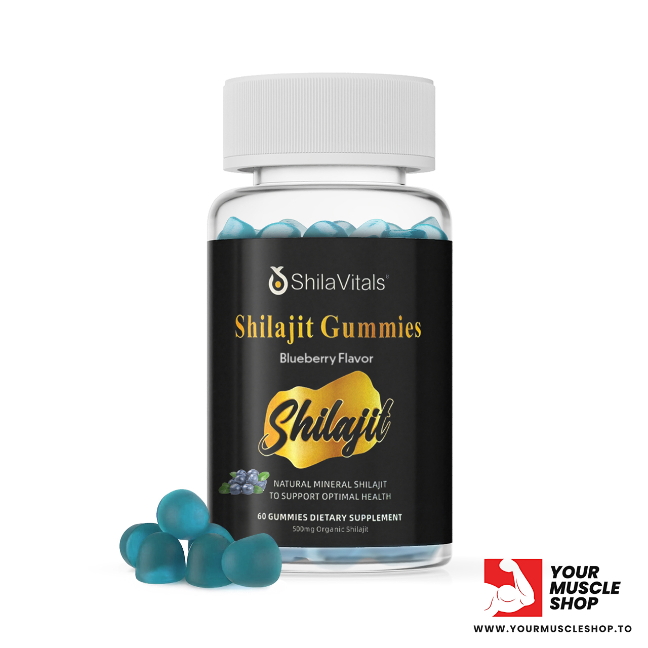 shilajit gummies ( 500mg organic shilajit ) [60 gummies – blueberry flavor – shilavitals