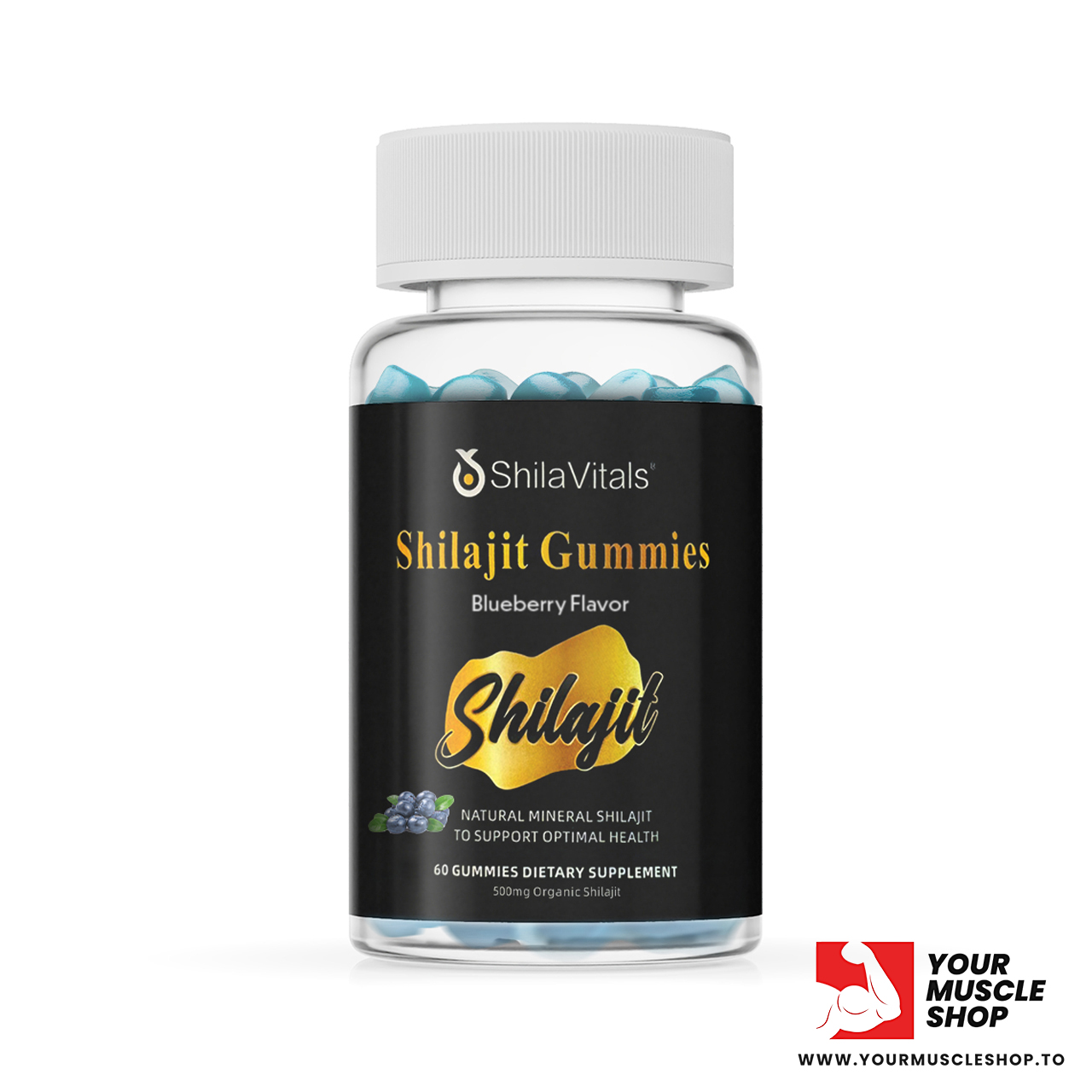 shilajit gummies ( 500mg organic shilajit ) [60 gummies – blueberry flavor – shilavitals