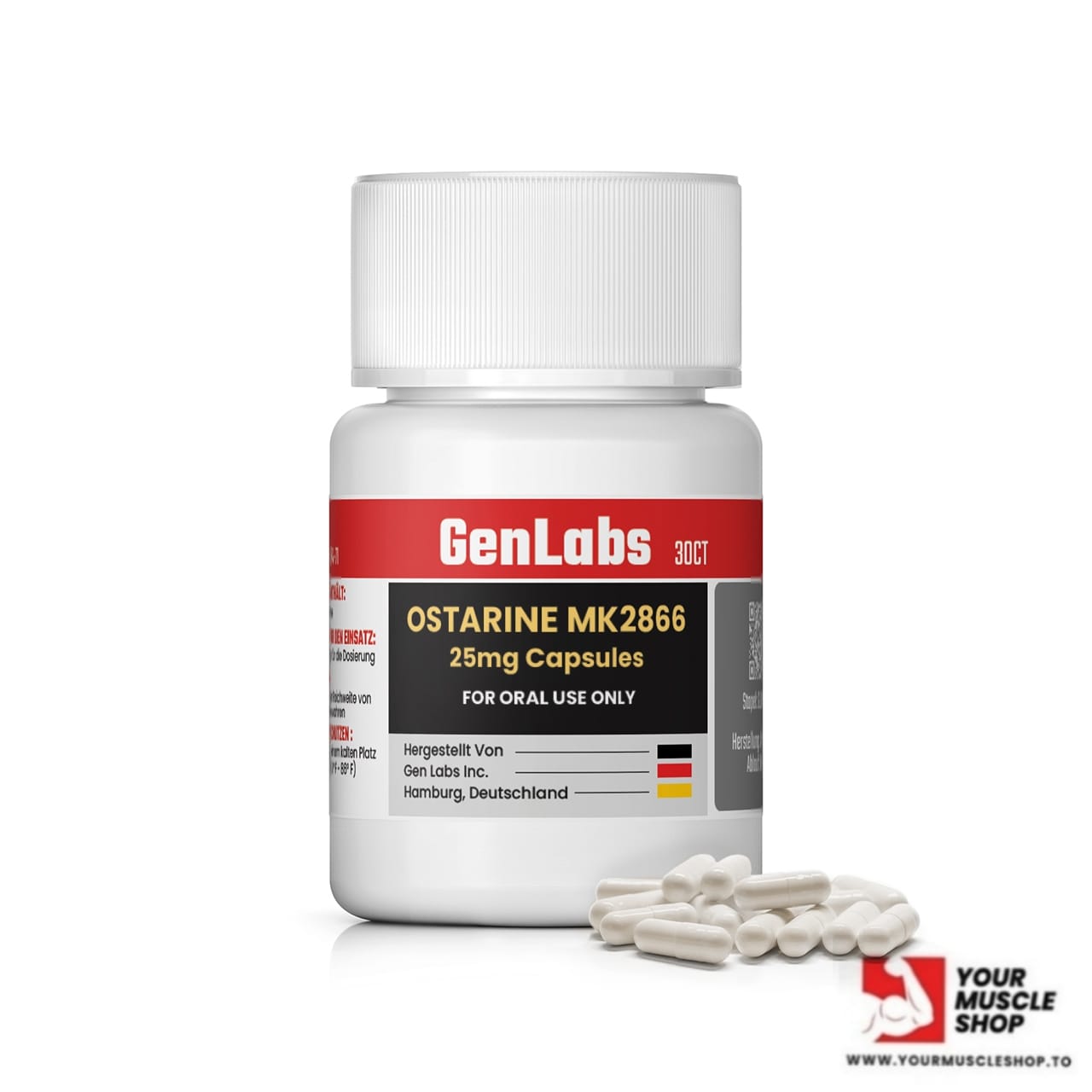 ostarine – mk2866 25 mg / per capsule – 30 capsules genlabs