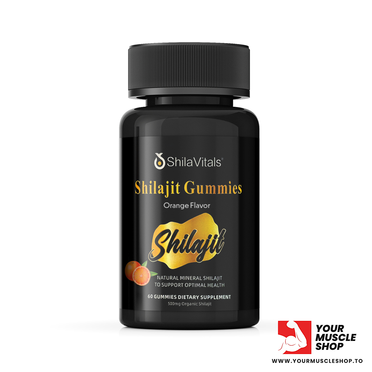 shilajit gummies ( 500mg organic shilajit ) [60 gummies – orange flavor – shilavitals