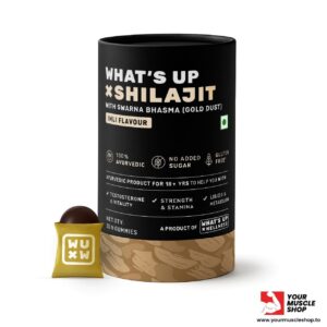 what’s up wellness shilajit gummies 200 mg resin with 24 carat gold dust – 30 gummies (tamrind flavour)