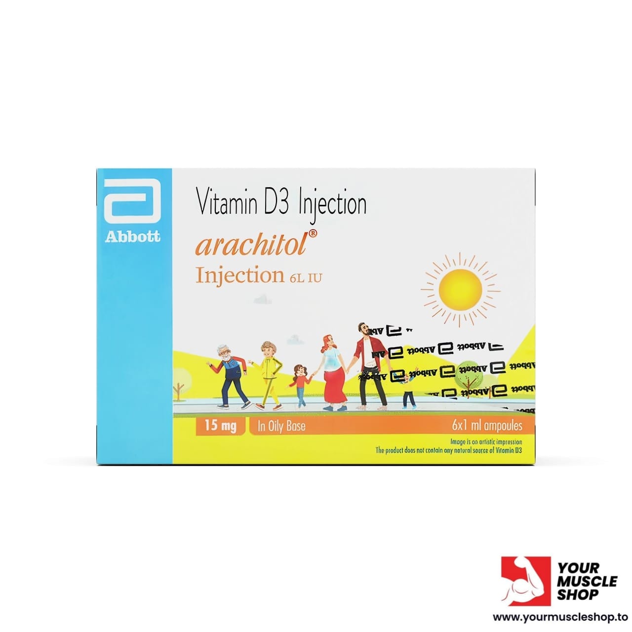 arachitol 6l iu ( vitamin d3 ) 6 x 1ml ampoules box – abbott
