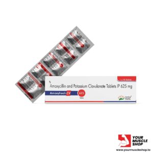 amoxyheal cv 625 ( amoxycillin 500mg + clavulanic acid 125mg) 625mg / per tab – [10 tablets strip ] – healing pharma